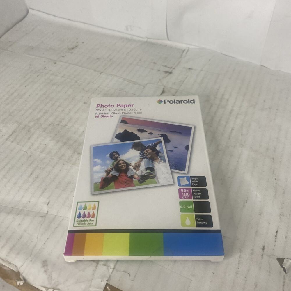 Polaroid Premium 6 x 4 inches Gloss Photo Paper 36 Sheets Ink Jet New & Sealed